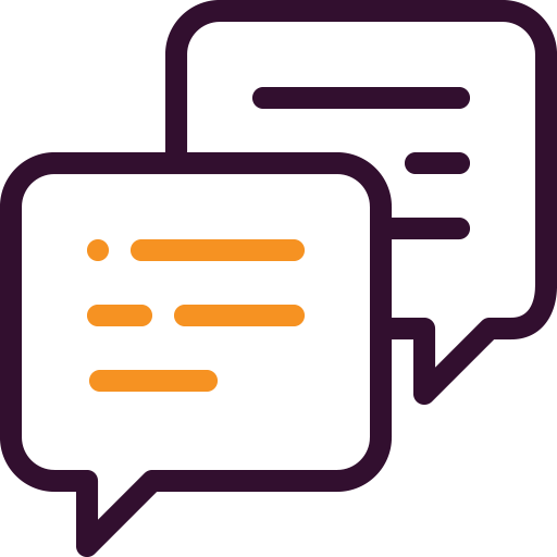 Two speech bubbles